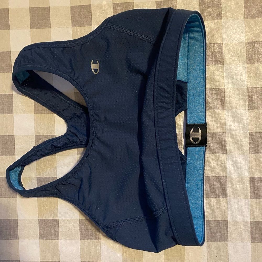 Champion blue reversible sports bra